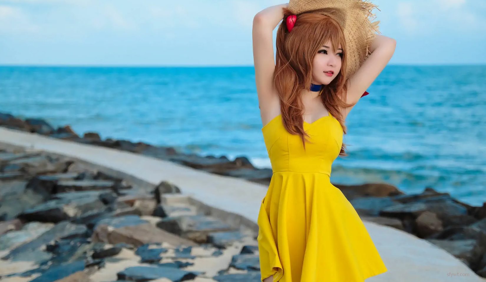 Dress (27P) coserд Ʒͼ ģ Potato Godzilla Asuka CoserŮ Yellow P.3